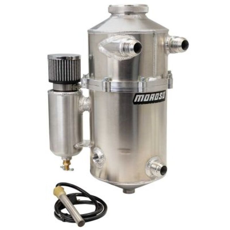 Moroso Universal 16.5in Tall 60/40 Split Dual Inlet 2 Piece Dry Sump Tank-thumbmail-1