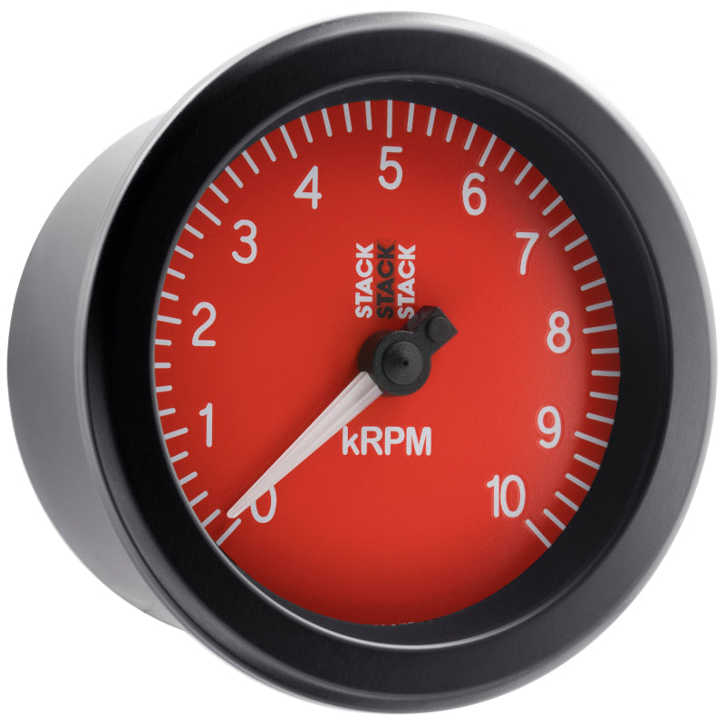 Autometer Stack Sport 88mm 0-10K RPM Tachometer - Red-thumbmail-5