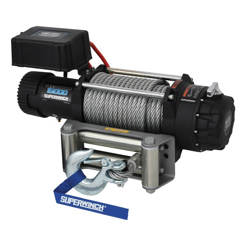 Superwinch 15000 LBS 12V DC 7/16in x 82ft Wire Rope Tiger Shark 11500 Winch-thumbmail-2