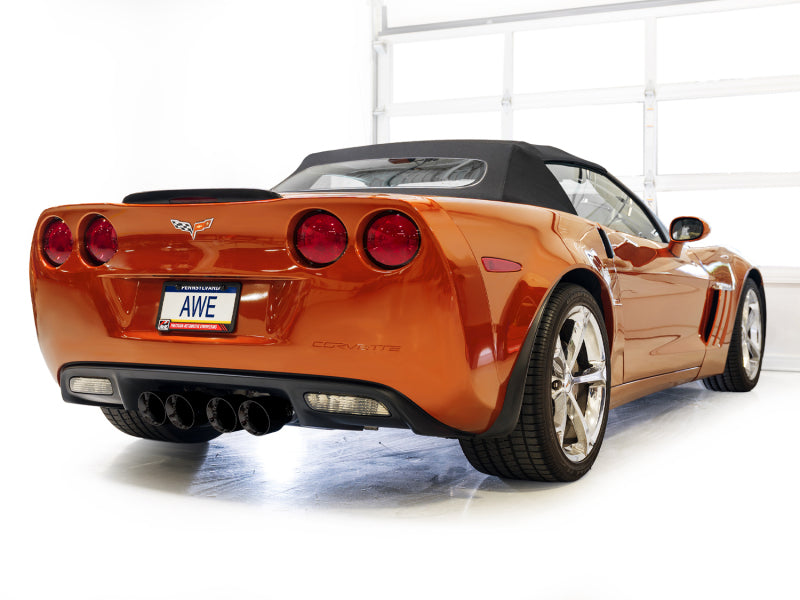 AWE Tuning 05-07 C6 Chevrolet Corvette 6.0L Touring Edition Axleback Exhaust w/ Diamond Black Tips-thumbmail-10
