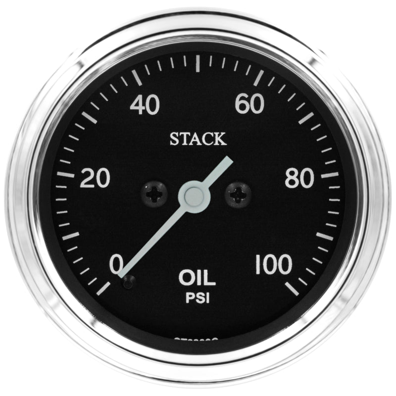 Autometer Stack 52mm 0-100 PSI 1/8in NPTF Male Pro Stepper Motor Oil Pressure Gauge - Classic-thumbmail-1