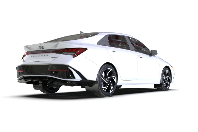 Rally Armor 2024 Hyundai Elantra Black Mud Flap Metallic Black Logo-thumbmail-4