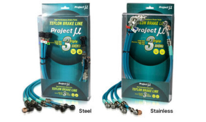 Project Mu Nissan Silvia S13 KS13 PS13 KPS13 Steel Green Brake Lines-thumbmail-2