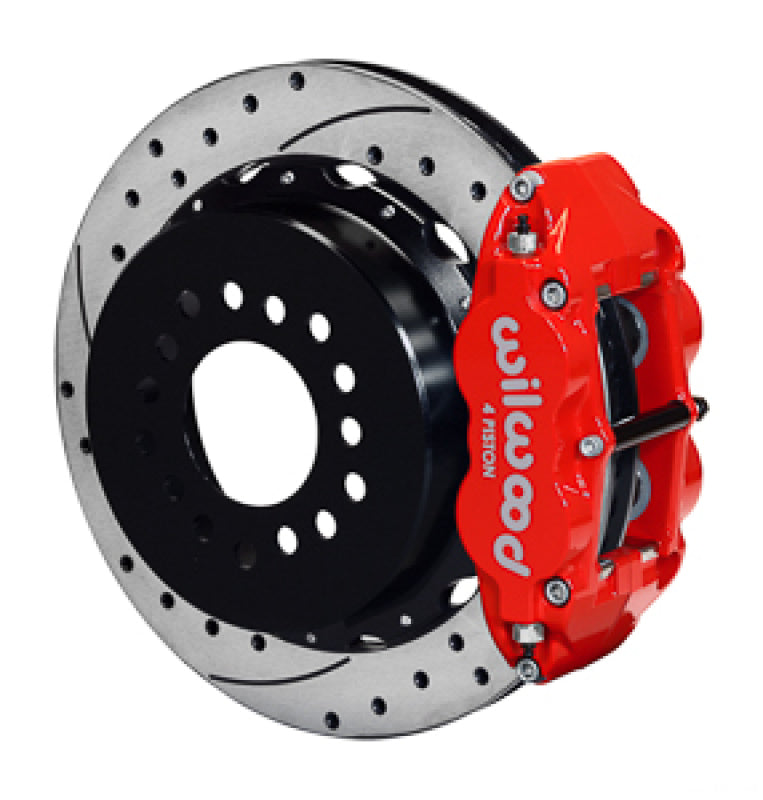 Wilwood Narrow Superlite 4R Rear Kit 14in Drilled Red G-Body W/ 2.62in Axle Offset-thumbmail-1