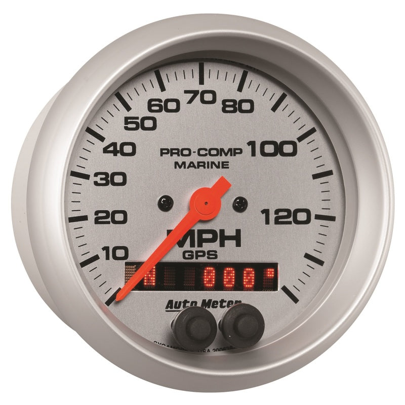 Autometer Marine Silver 3-3/8in. 140MPH GPS Speedometer Gauge-thumbmail-3