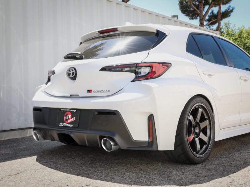 aFe 23-24 Toyota GR Corolla L3 1.6L (t) Gemini XV 3in to 2-1/2in Cat Back Exhaust w/ Polished Tips-thumbmail-4