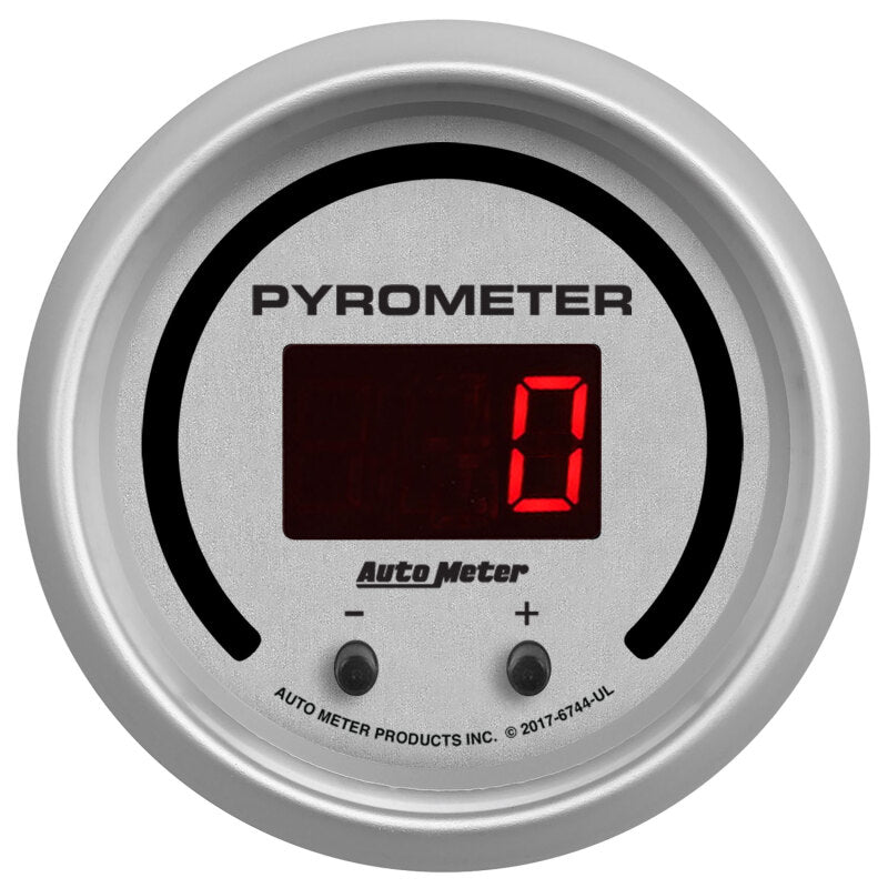 Autometer 52.4mm Silver Two Channel 0-2000 Degree Pyrometer (EGT) Ultra-Lite Elite Digital Gauge-thumbmail-2