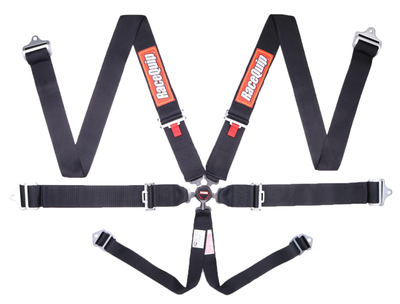 RaceQuip Black SFI CAMLOCK 6pt PD Lap Seat Belt