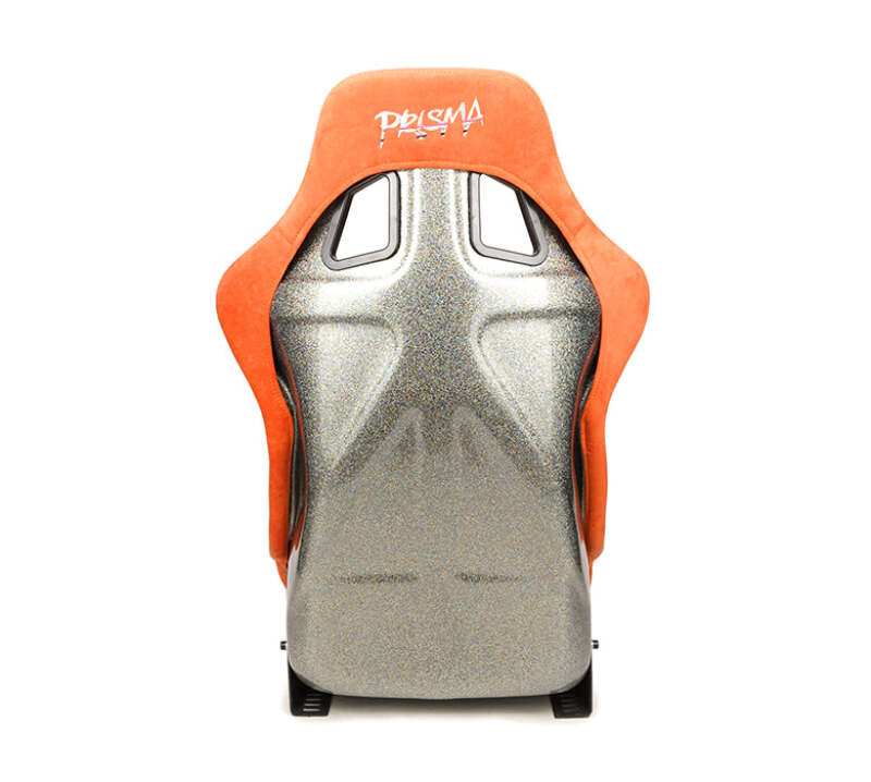 NRG FRP Bucket Seat ULTRA Edition W/ Grey Pearlized Back / Orange Microfiber Material - Large-thumbmail-9