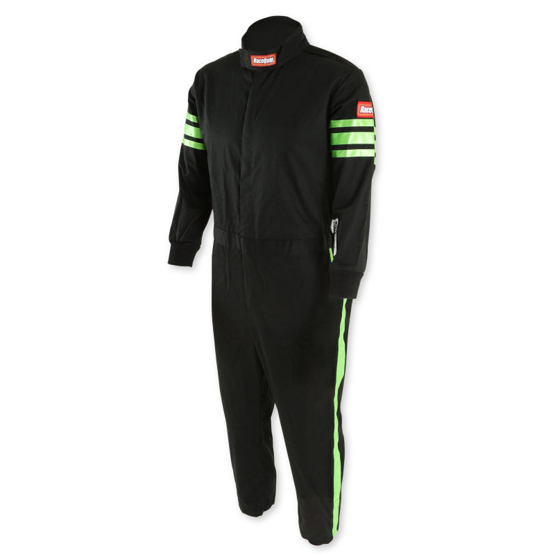 RaceQuip Green Trim SFI-1 JR. Suit - Kids Large-thumbmail-4