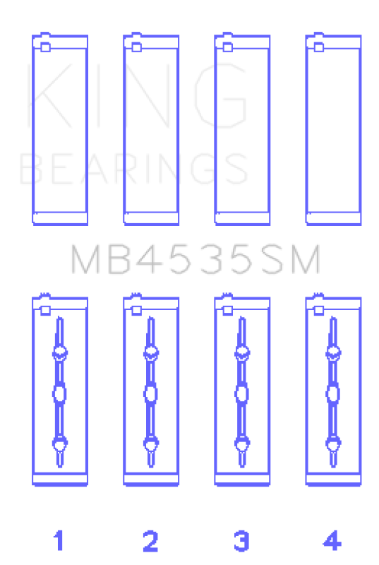 King Engine Bearings Mercedes Benz M 276 DE35 (Size +0.25mm) Main Bearing Set-thumbmail-2