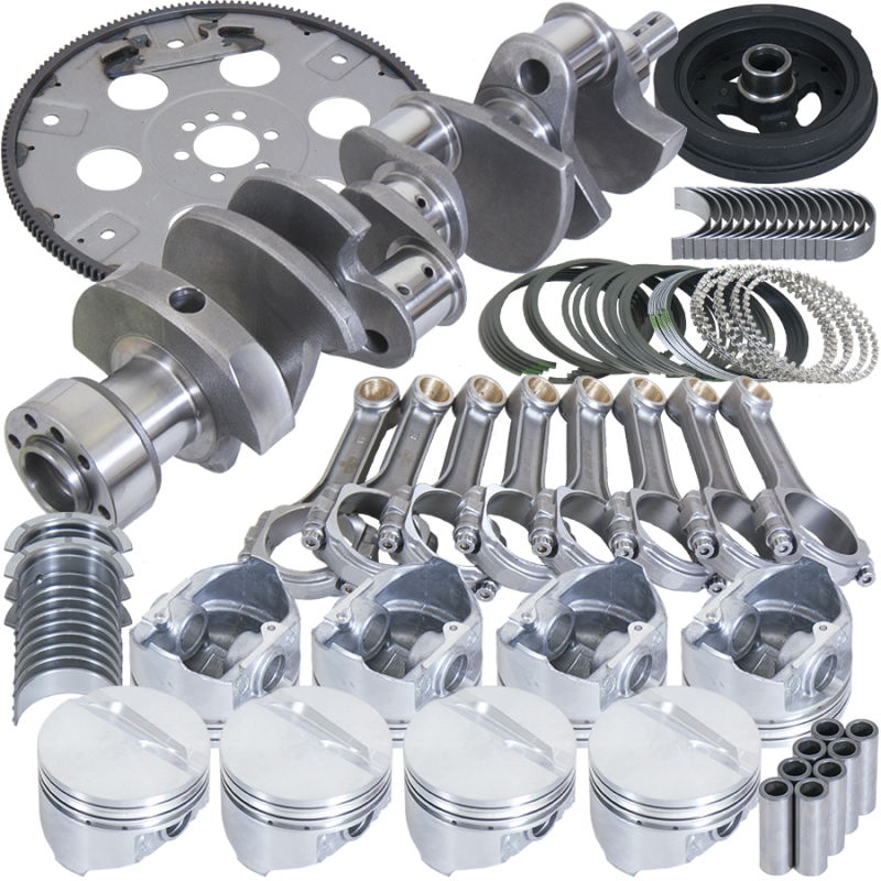 Eagle Chevrolet 350 Balanced 1Pc Rear Seal Rotating Assembly Kit .030 Bore Dome 168 Tooth Flex Plate-thumbmail-1