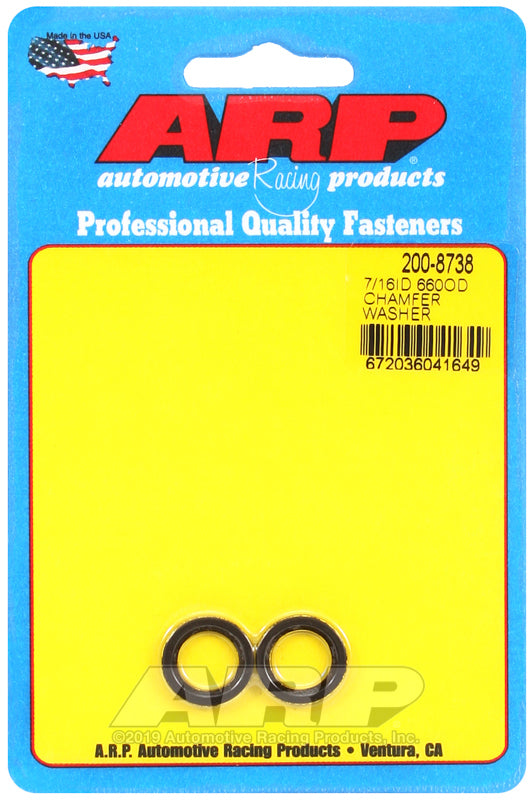 ARP 8740 Chrome Moly 7/16in x .660 x .120 Black Chamfer Washer - 2 Pack-thumbmail-1