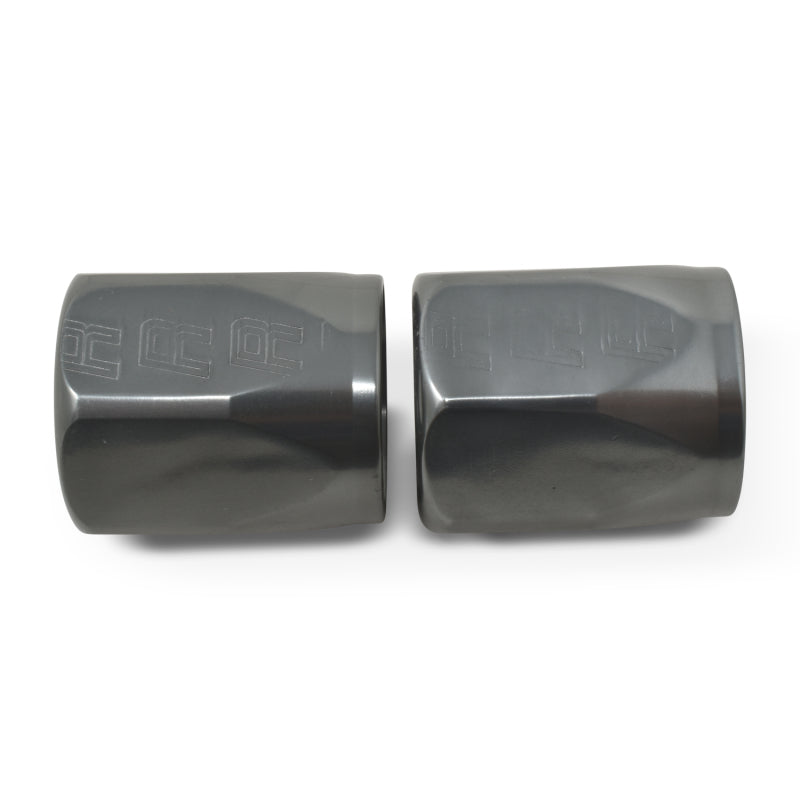 Russell Hose End Socket -6 AN Polished & Gray Anodized (2 PACK)-thumbmail-2