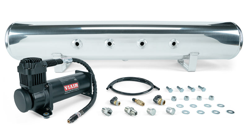 Air Lift 5 Gal. Polished Tank w/ Viair 444b Blk Compressor (Incl. Fittings & Mounting Hardware)-thumbmail-1