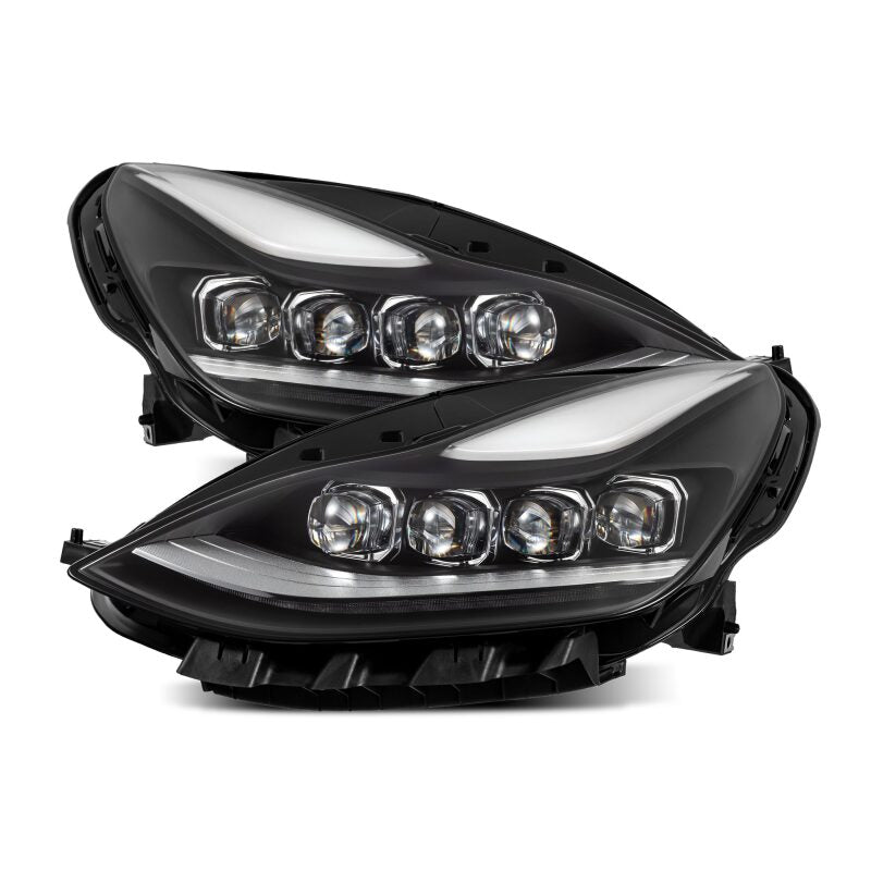 AlphaRex 17-22 Tesla Model 3/20-23 Model Y NOVA-Series LED Proj Headlights Blk w/Actv Lgt & Seq.Sig-thumbmail-1