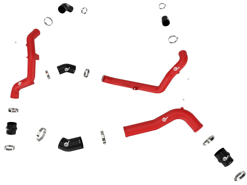 aFe 22-23 Ford Explorer BladeRunner Aluminum Hot and Cold Charge Pipe Kit - Red-thumbmail-6