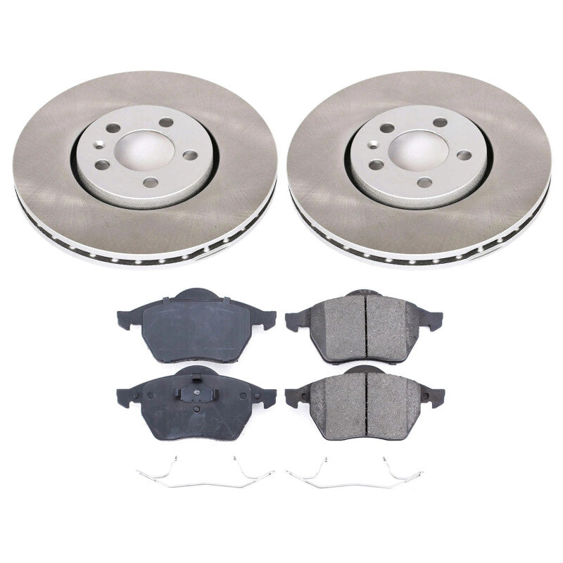 Power Stop 1999 Volkswagen Golf Front Semi-Coated Rotor Kit-thumbmail-1