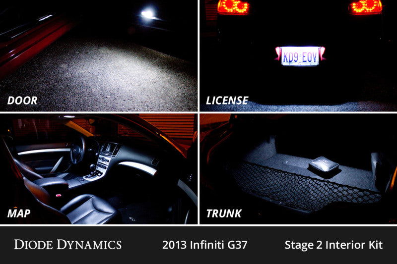 Diode Dynamics 07-15 Infiniti G37 Sedan Interior LED Kit Cool White Stage 1-thumbmail-5