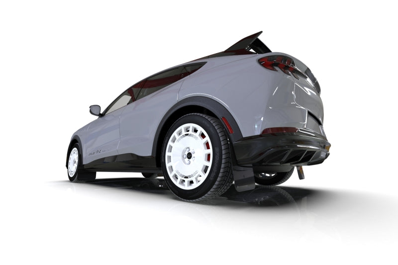 Rally Armor 2021-24 Ford Mach-E Rally Edition Black UR Mud Flap Metallic Black Logo-thumbmail-8