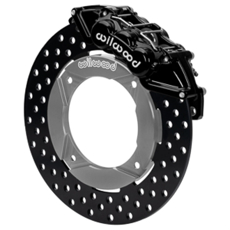 Wilwood 2019 Polaris Turbo UTV6 Front Kit 11.25in Drilled - Black