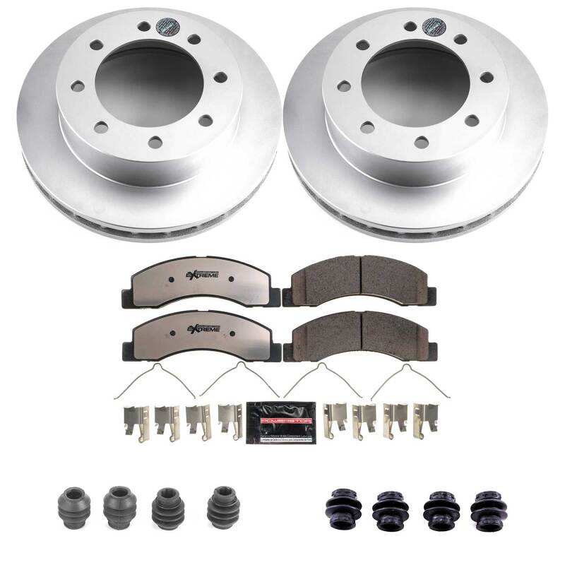 Power Stop 1999 Ford F-250 Super Duty Front Z36 Coated Truck & Tow Brake Kit-thumbmail-1