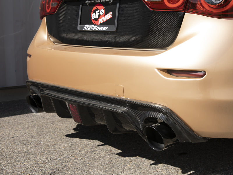 aFe 14-15 Infiniti Q50 V6 3.7L Takeda 2.5in 305 SS Cat Back Exhaust System w/ Black Tips-thumbmail-3