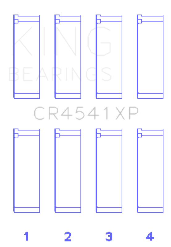 King Engine Bearings Honda F23A/F23Z/K20A3/16V (Size +0.50mm) Connecting Rod Bearing Set-thumbmail-2