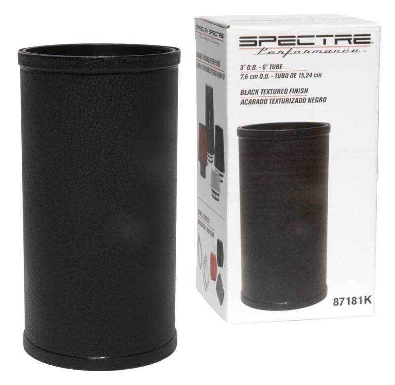 Spectre Tube Intake 3in od X 6inl - Black-thumbmail-4