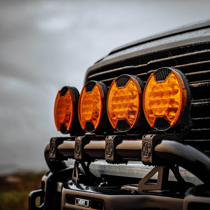 KC HiLiTES SlimLite 8in. LED Light Shield Driving (Shield Only) - Amber-thumbmail-6