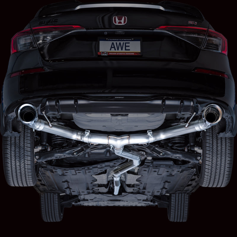AWE Tuning 22+ Honda Civic Si/Acura Integra Track Edition Catback Exhaust - Dual Chrome Silver Tips-thumbmail-10