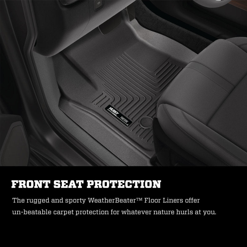 Husky Liners 2023 Chevrolet Colorado /GMC Canyon WeatherBeater Black Floor Liners-thumbmail-9
