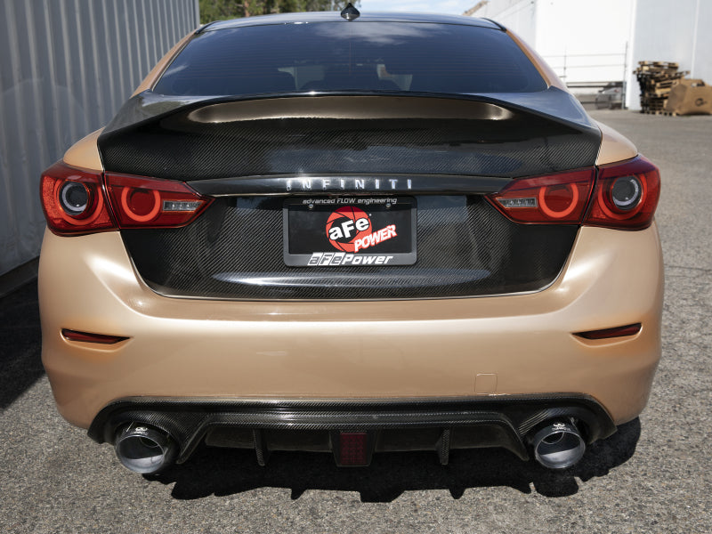 aFe 14-15 Infiniti Q50 V6 3.7L Takeda 2.5in 305 SS Cat Back Exhaust System w/ Black Tips-thumbmail-4