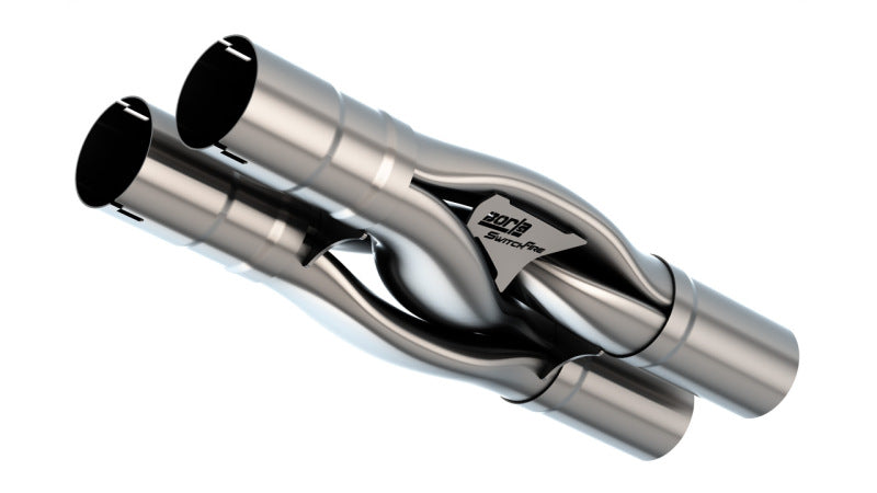 Borla Universal Hydroformed Switchfire X-Pipe 3in ID 3in OD Outlets W/ Notches-thumbmail-1