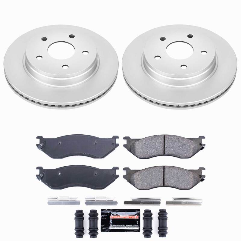 Power Stop 04-06 Dodge Durango Front Z23 Coated Brake Kit-thumbmail-1