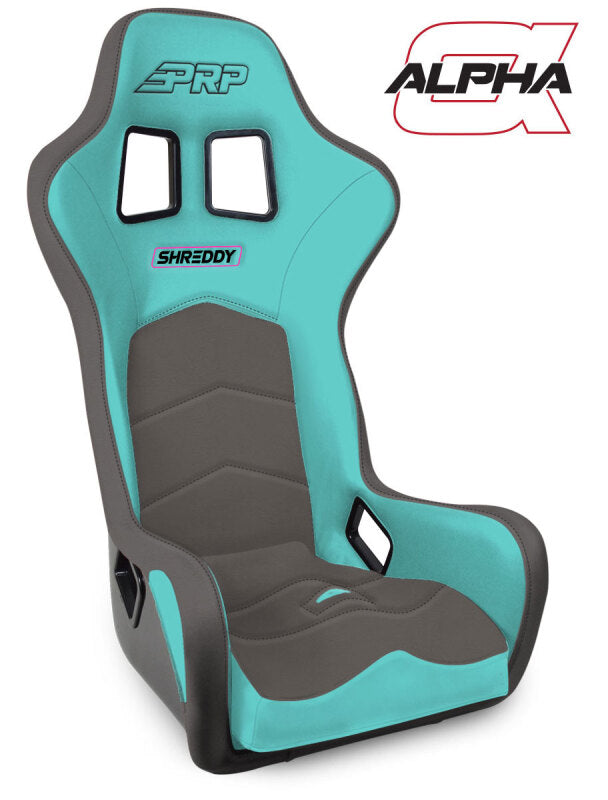 PRP Shreddy Alpha Composite Seat- Teal/Grey-thumbmail-1
