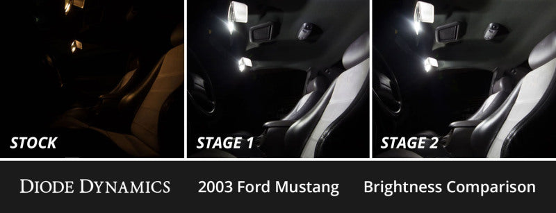 Diode Dynamics 94-04 d Mustang Interior LED Kit Cool White Stage 1-thumbmail-4