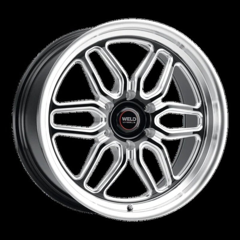 Weld Racing 17x7 Laguna 6 Drag 6x127 ET10 BS4.375 Gloss Black Milled - Diamond Lip 78.1-thumbmail-1