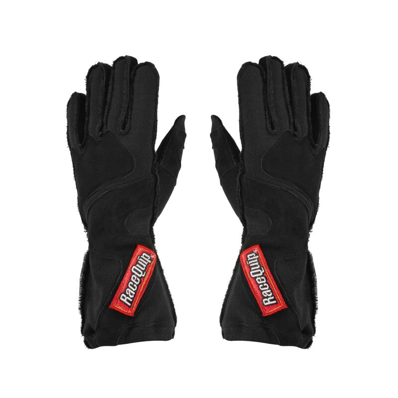 RaceQuip 356 Series 2 Layer Nomex Outseam Race Gloves SFI 3.3 / 5 All Black Small