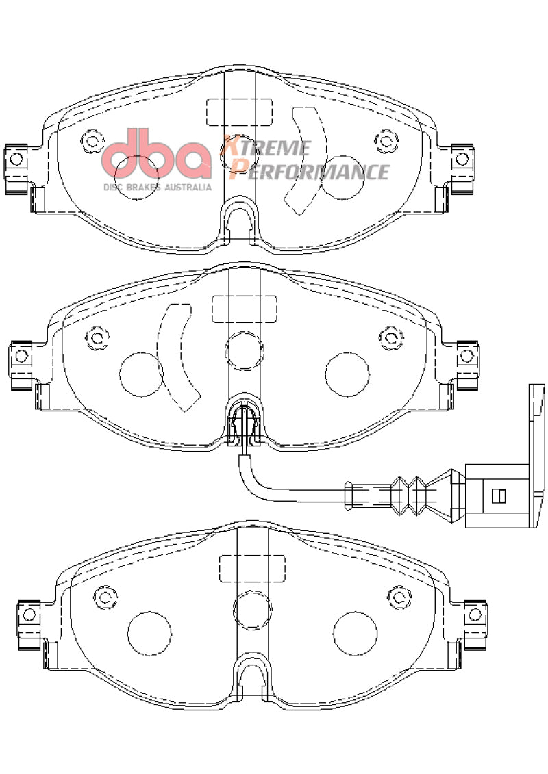DBA 15-19 Audi A3 (w/288mm Front Rotor) XP Performance Front Brake Pads-thumbmail-4