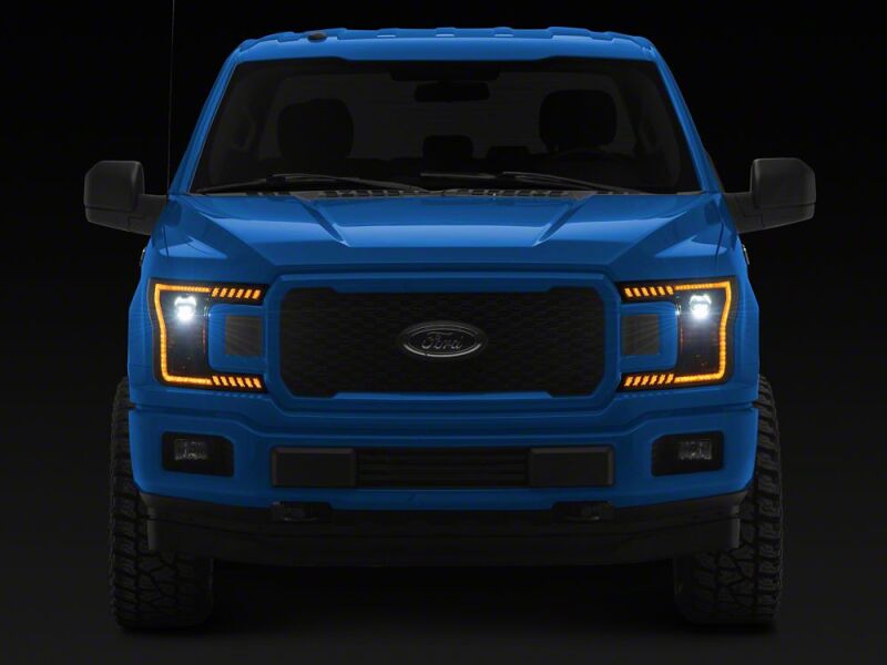 Raxiom 18-20 Ford F-150 LED Halo Surround Headlights with Amber DRL- Black Housing- Clear Lens-thumbmail-12