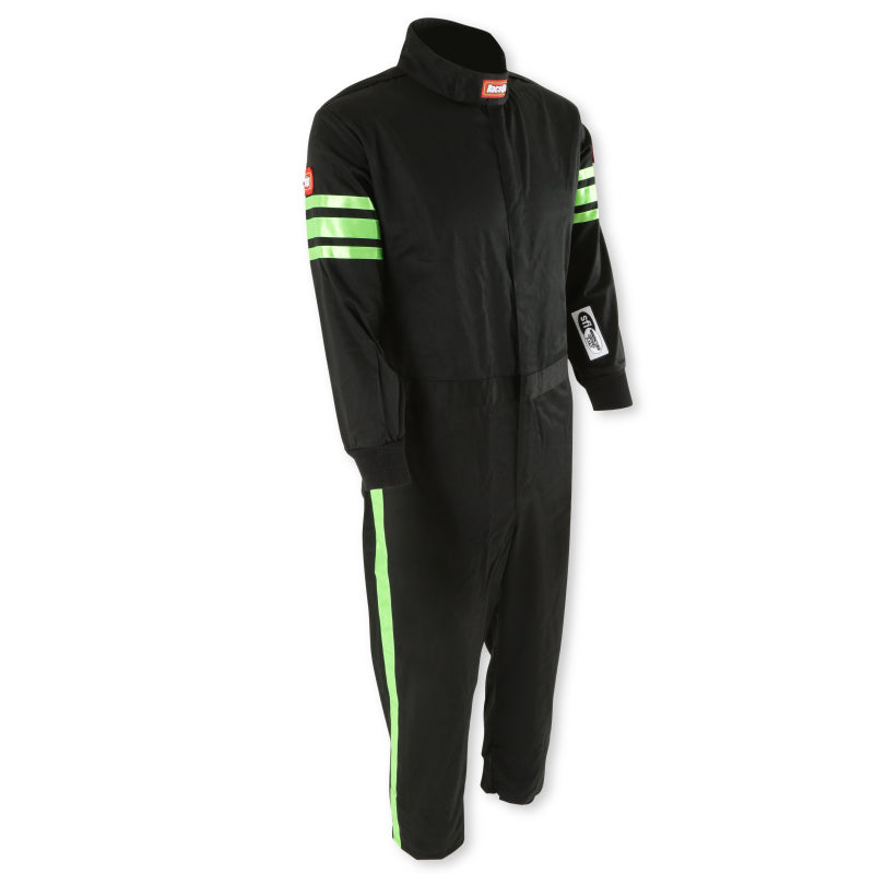 RaceQuip Green Trim SFI-1 JR. Suit - Kids Large-thumbmail-5