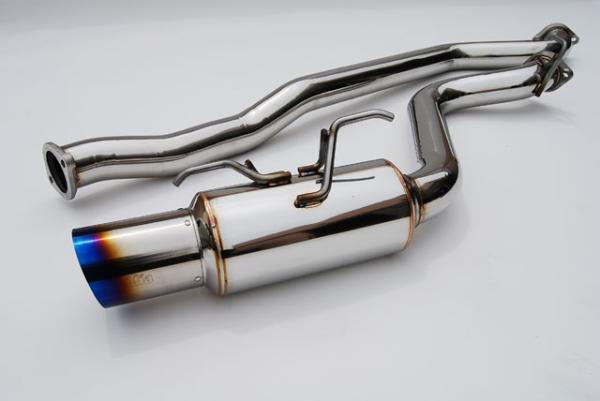 Invidia 08+ WRX Hatch / 08 STi 76mm RACING Titanium Tip Cat-back Exhaust-thumbmail-4