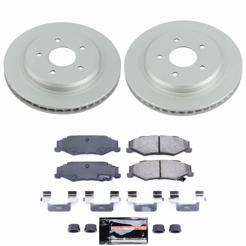 Power Stop 04-09 Cadillac XLR Rear Z23 Coated Brake Kit-thumbmail-1
