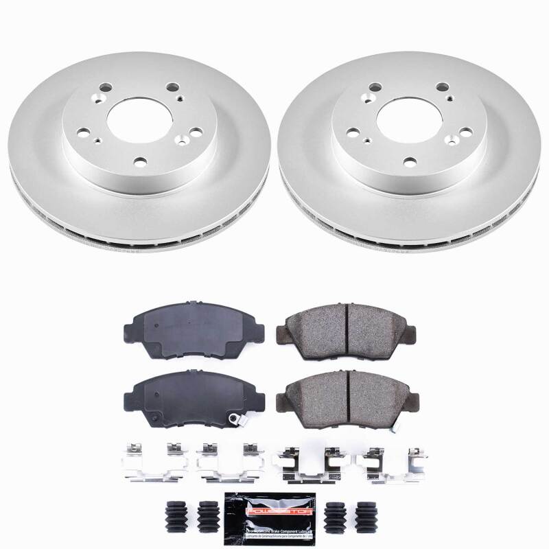 Power Stop 02-06 Acura RSX Front Z23 Coated Brake Kit-thumbmail-1