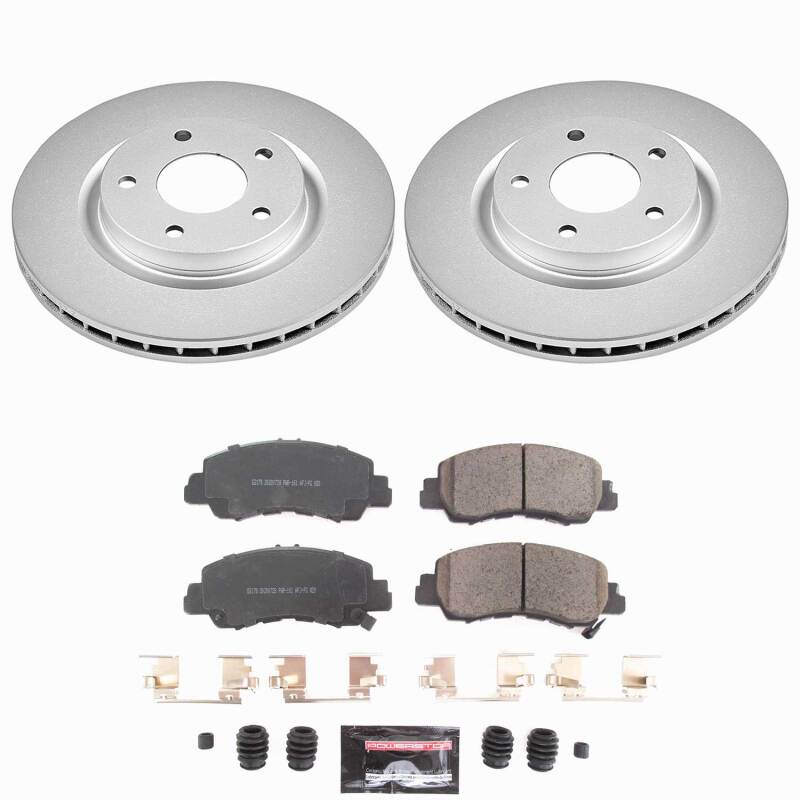 Power Stop 18-20 Mitsubishi Eclipse Cross Front Z23 Coated Brake Kit-thumbmail-1
