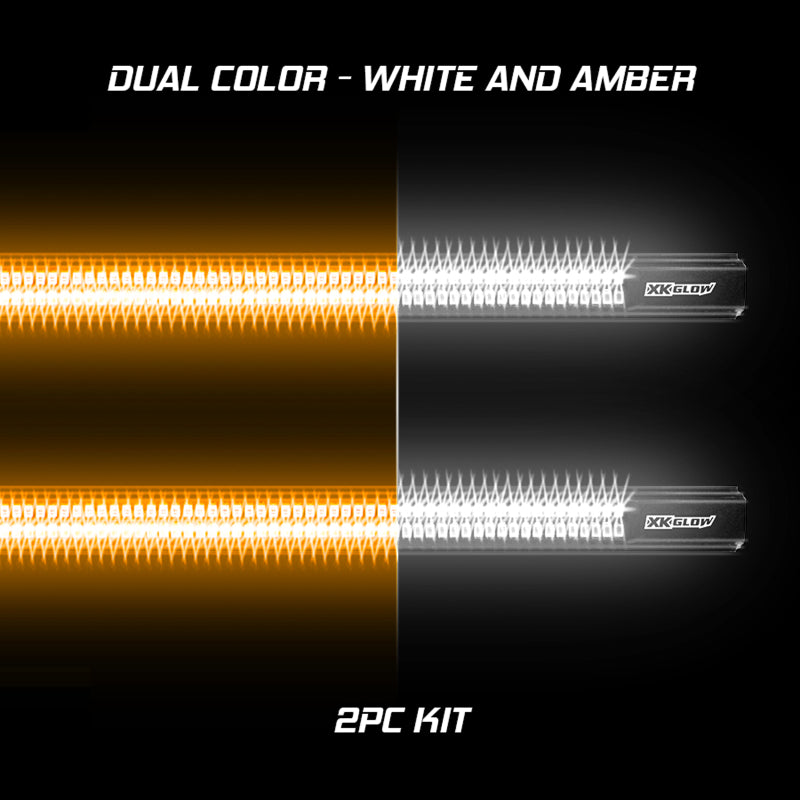 XK Glow Jeep & Truck Running Board Light w/ Turn Signal 2x48in White + Amber-thumbmail-4