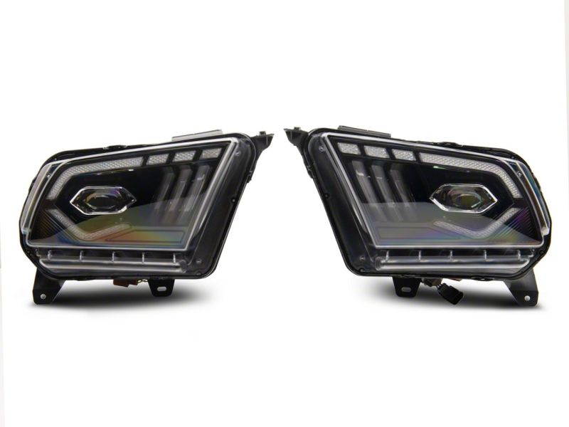 Raxiom 10-12 Ford Mustang w/ Factory Halogen LED Projector Headlights- Blk Housing (Clear Lens)-thumbmail-13