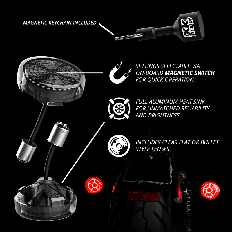 XK Glow Pro Series MotoTurnz - 1156 Flat Style Rear-thumbmail-2