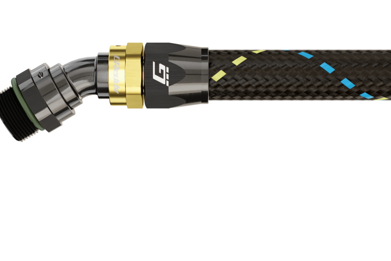 GReddy AN08 30 DEGREE ORB MALE BLACK/GOLD ANODIZED-thumbmail-1